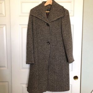 Ellen Tracy Tweed Wool Coat Women's XL